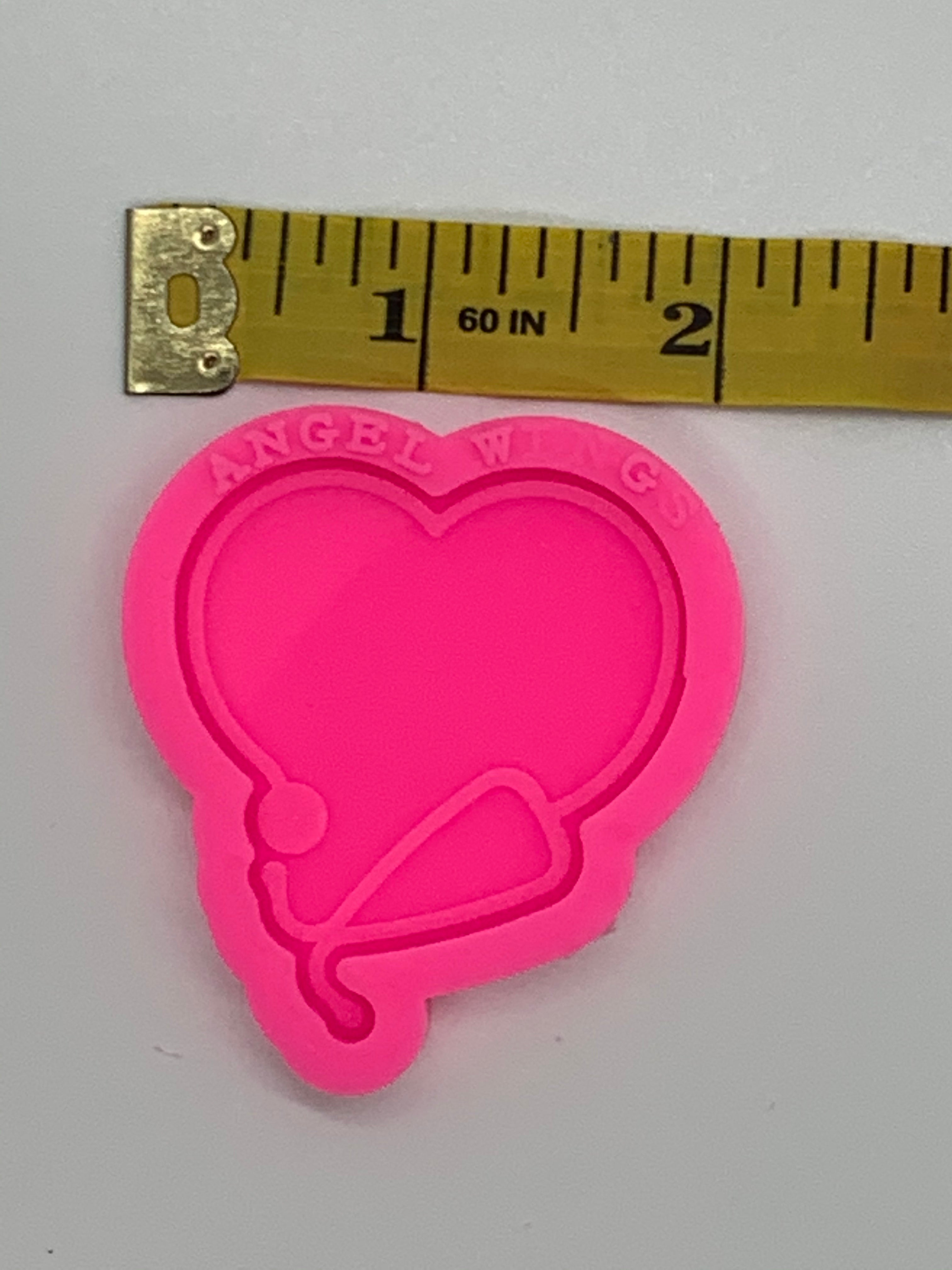 Stethoscope Heart Shiny Silicone Mold for Epoxy Resin Crafts