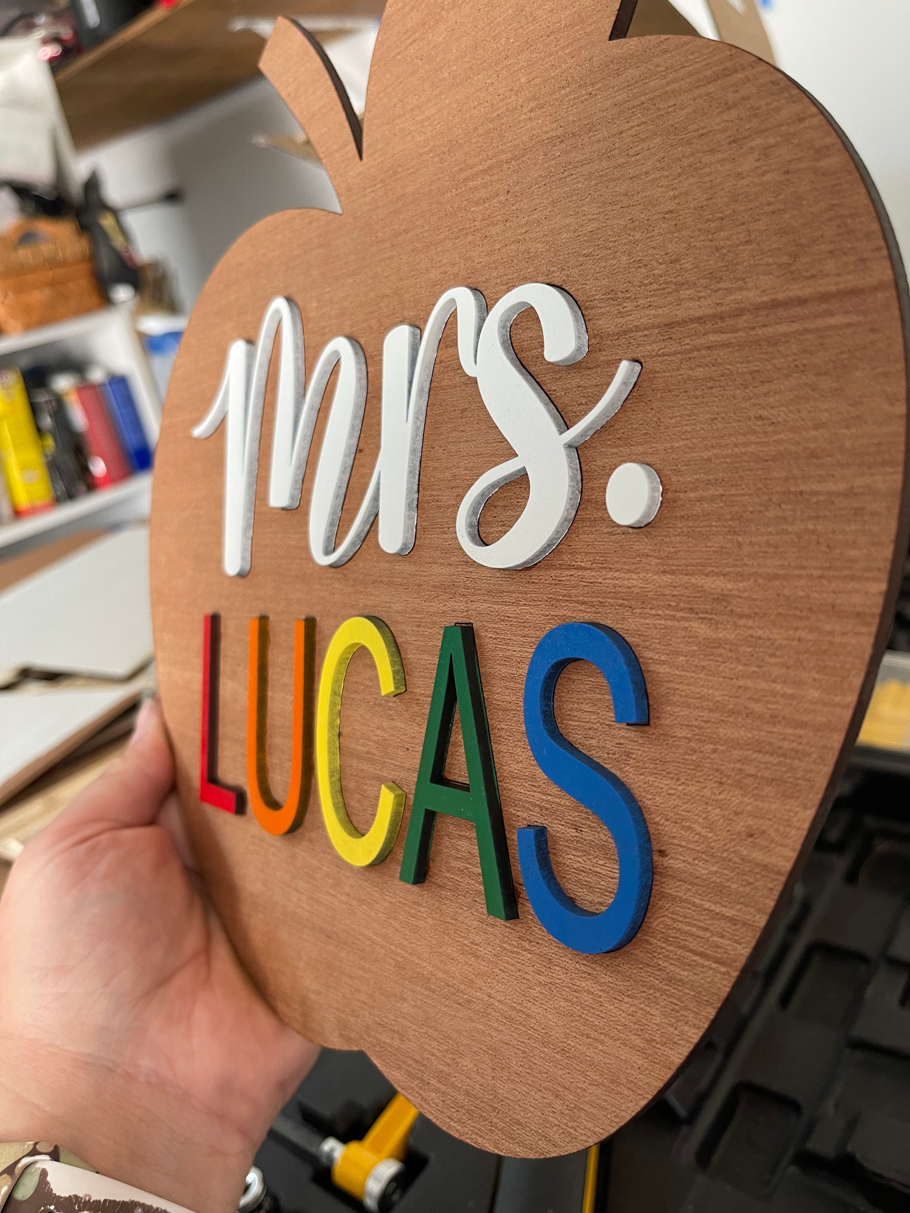 Teacher Appreciation Name Sign