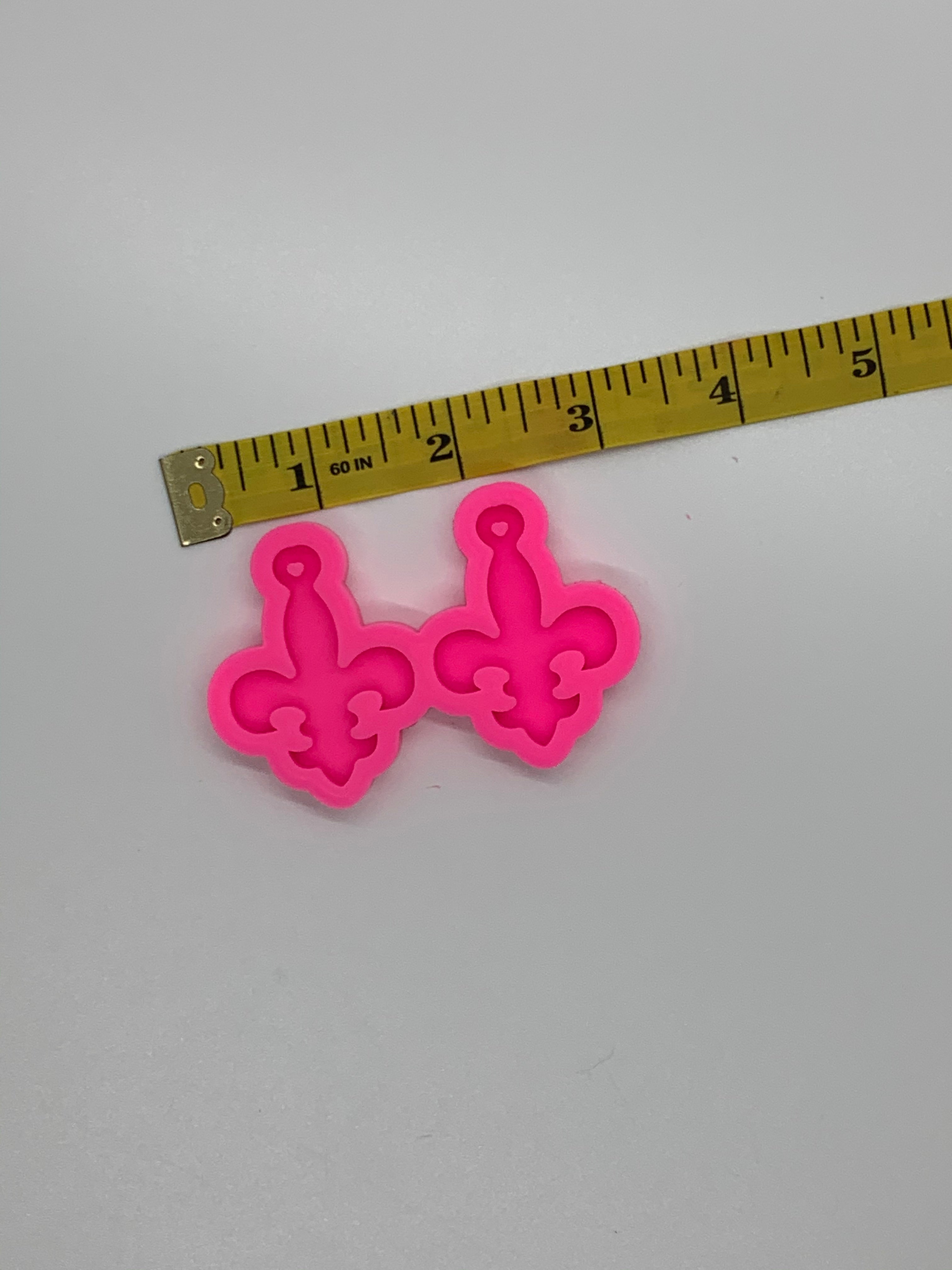 Mini Fleur de Lis Earrings Shiny Silicone Mold