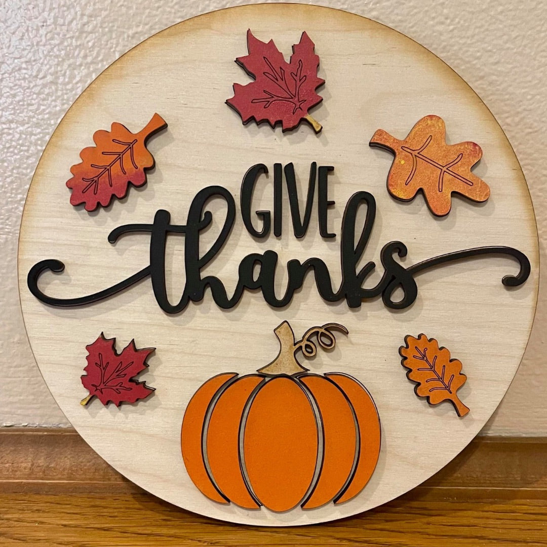 Give Thanks Door Hanger- Paint Party - Book a Party
