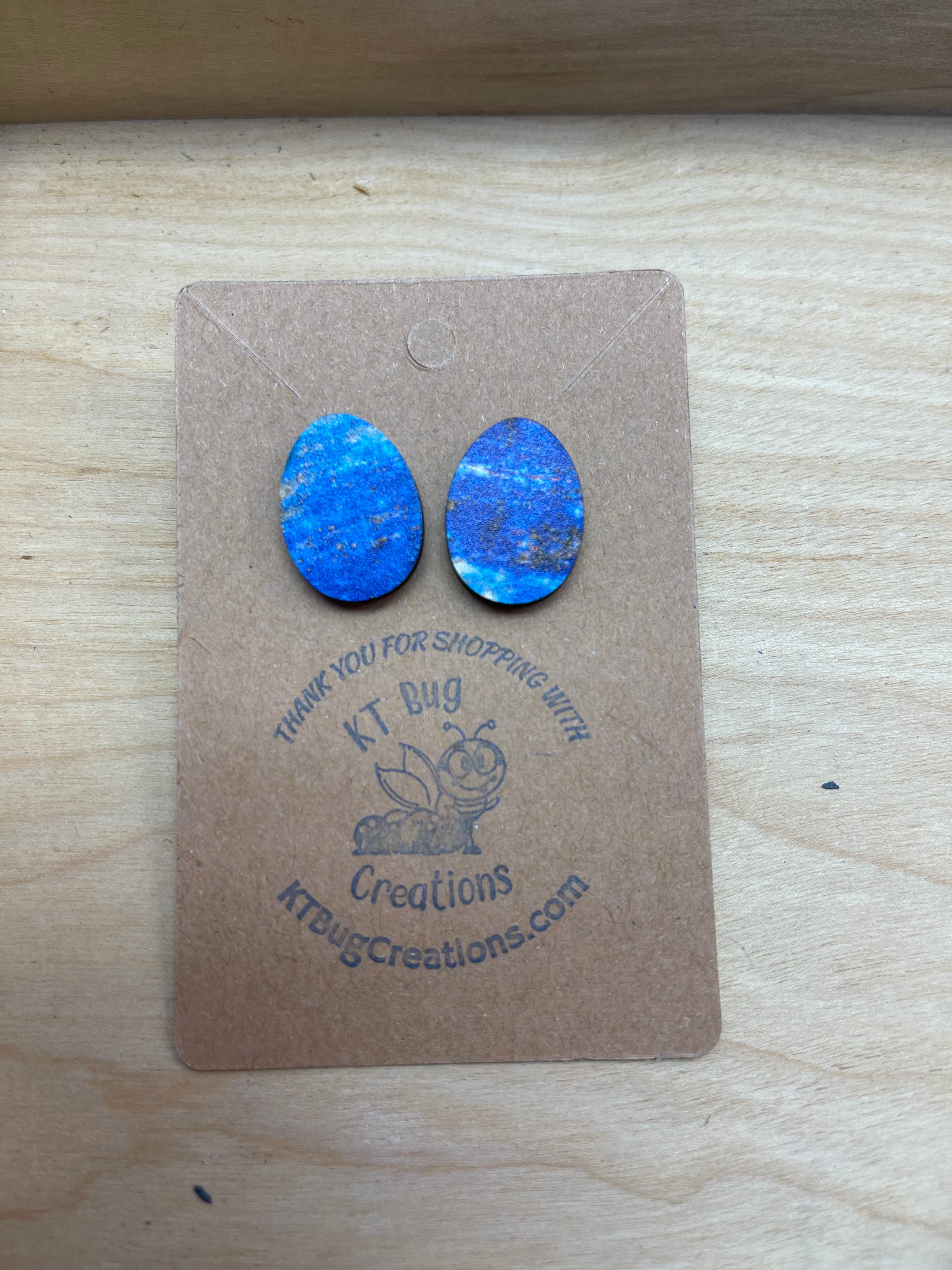 Lapis Easter Earrings