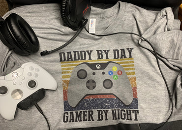 Daddy by Day Gamer by Night Sublimation T-Shirt