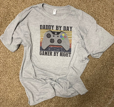 Daddy by Day Gamer by Night Sublimation T-Shirt