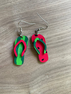 Watermelon Flip Flops Earrings