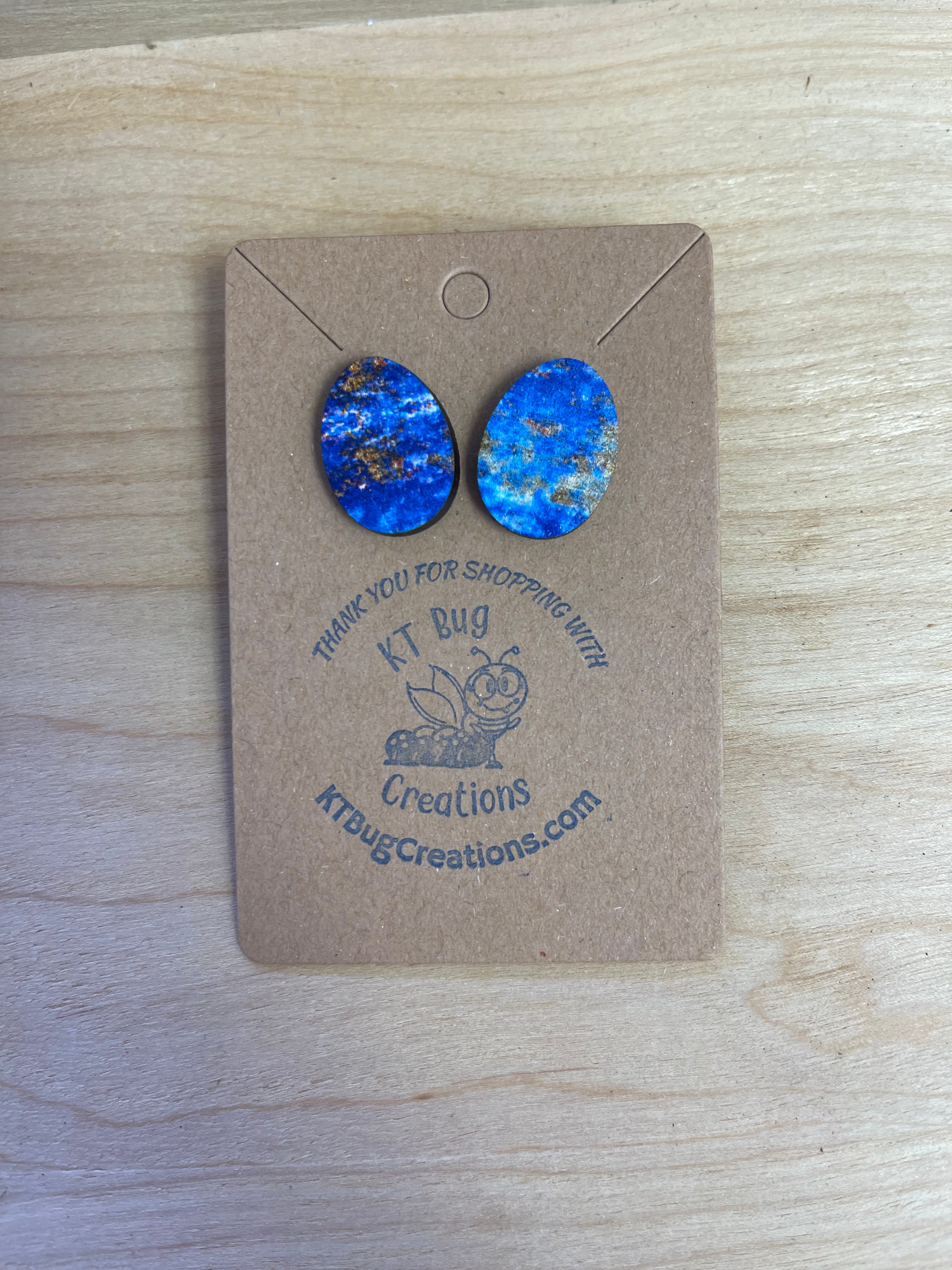 Lapis Easter Earrings