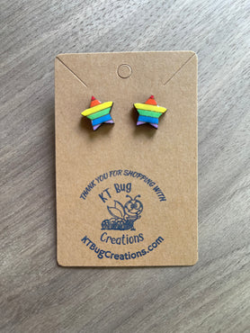 Star Rainbow Pride Stud Earrings