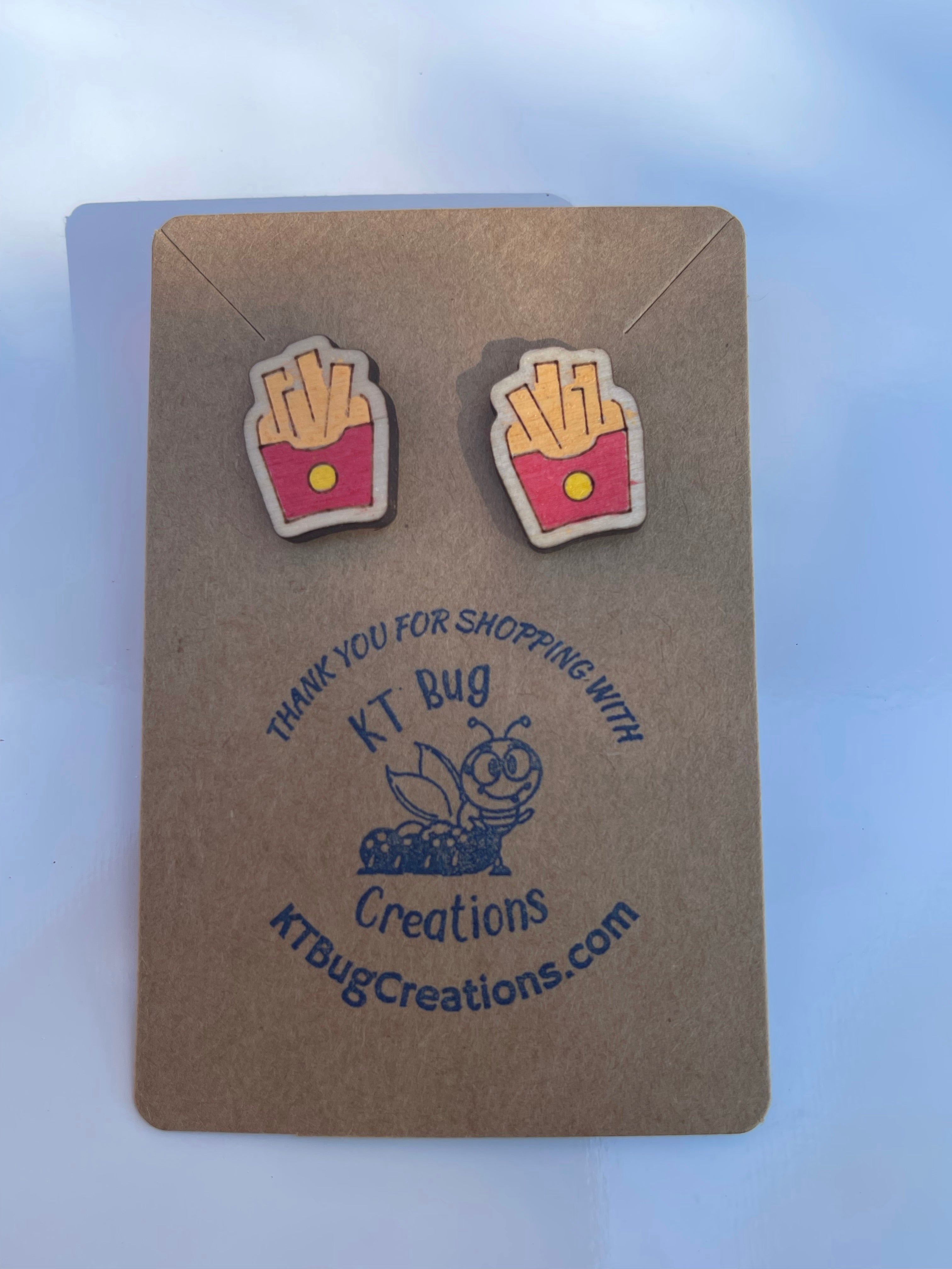 French Fries Stud Earring