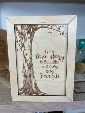 Personalized Love Story Photo Frame