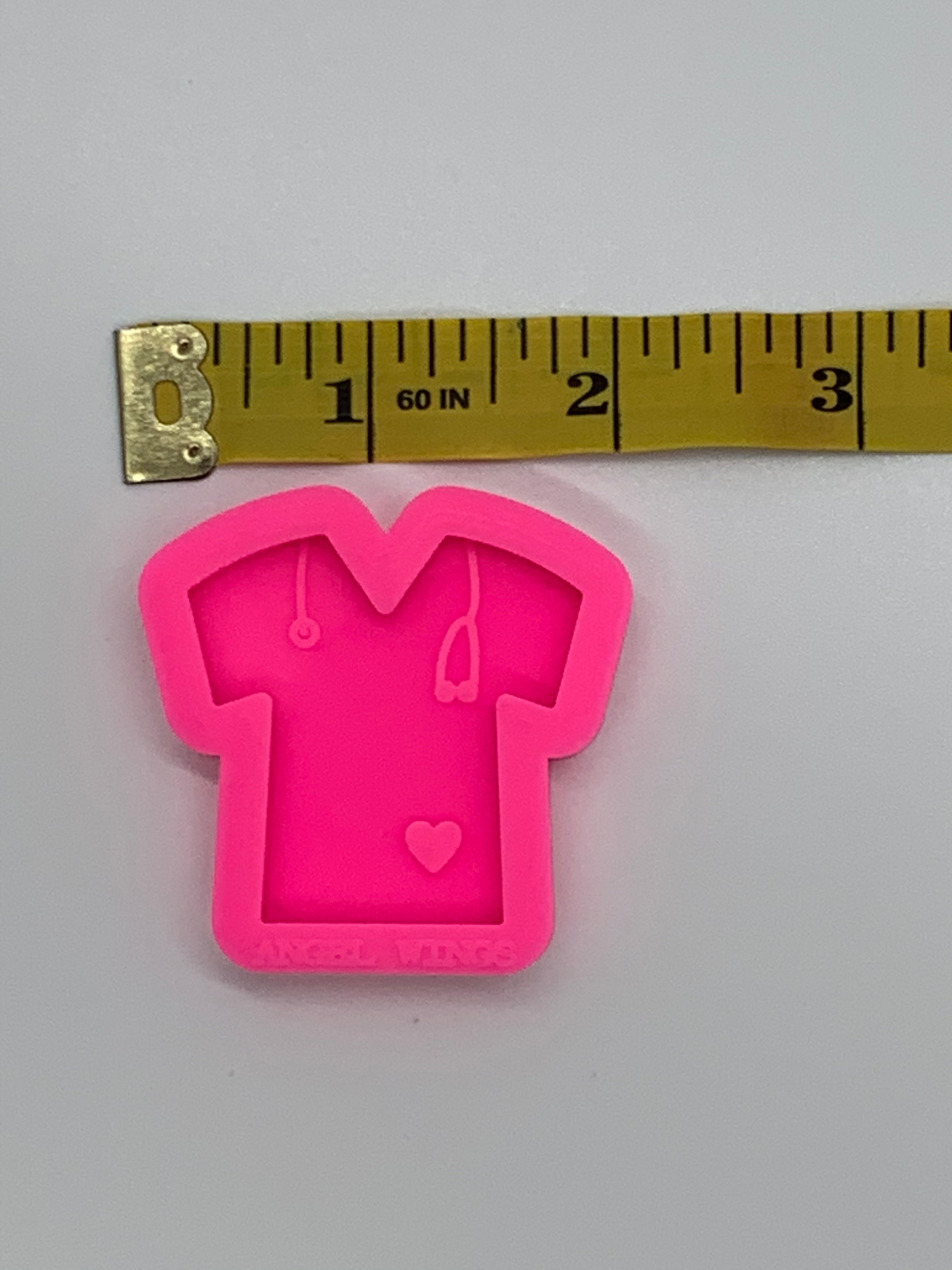 Small Scrub Top Shiny Silicone Mold for Epoxy Resin Crafts