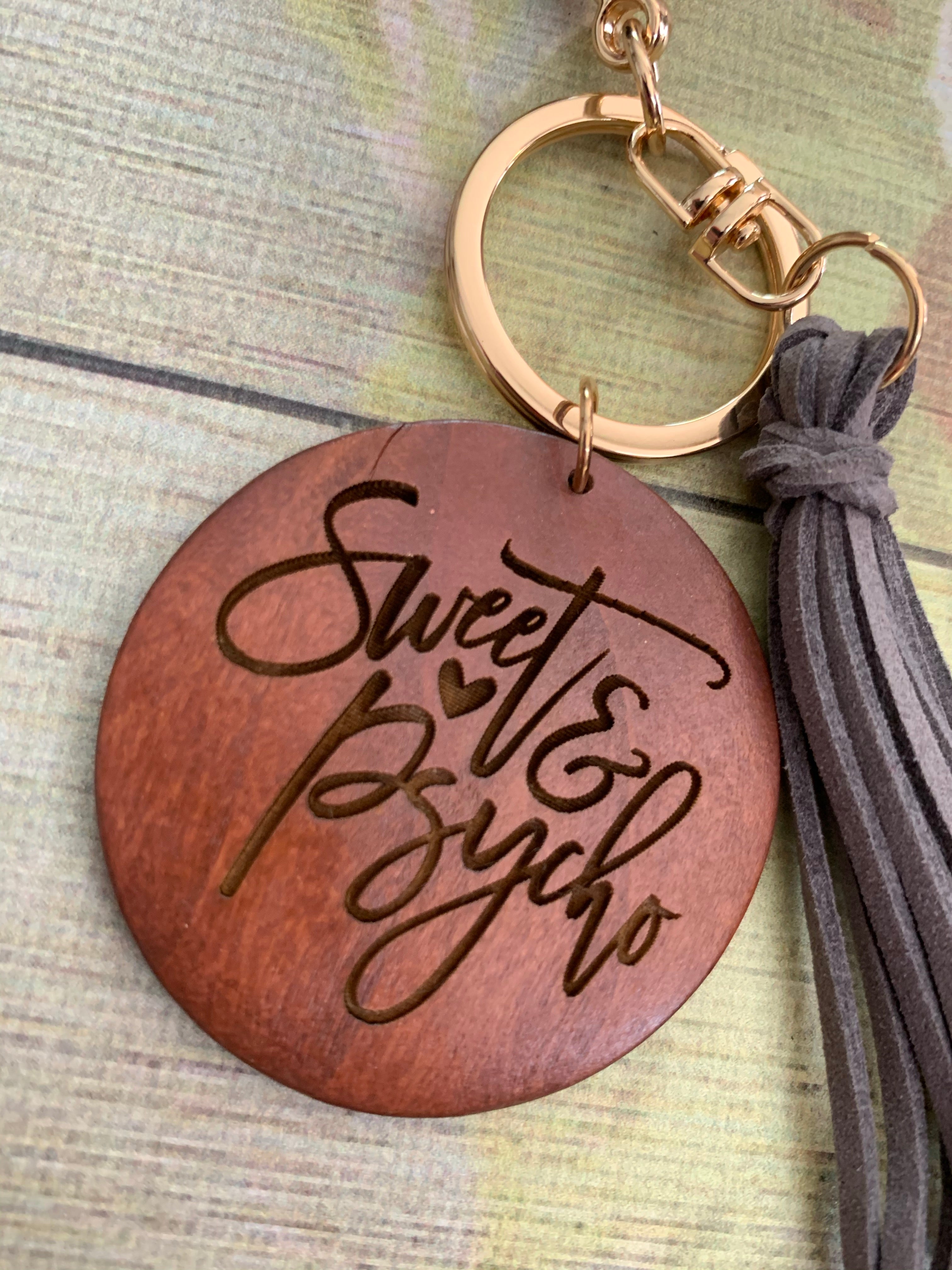 Sweet and Psycho Bangle Bracelet Keychain