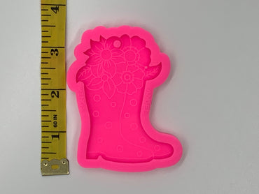 Floral Boots Shiny Silicone Mold