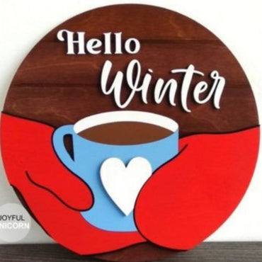 Hello Winter Door Hanger- Paint Party - Book a Party