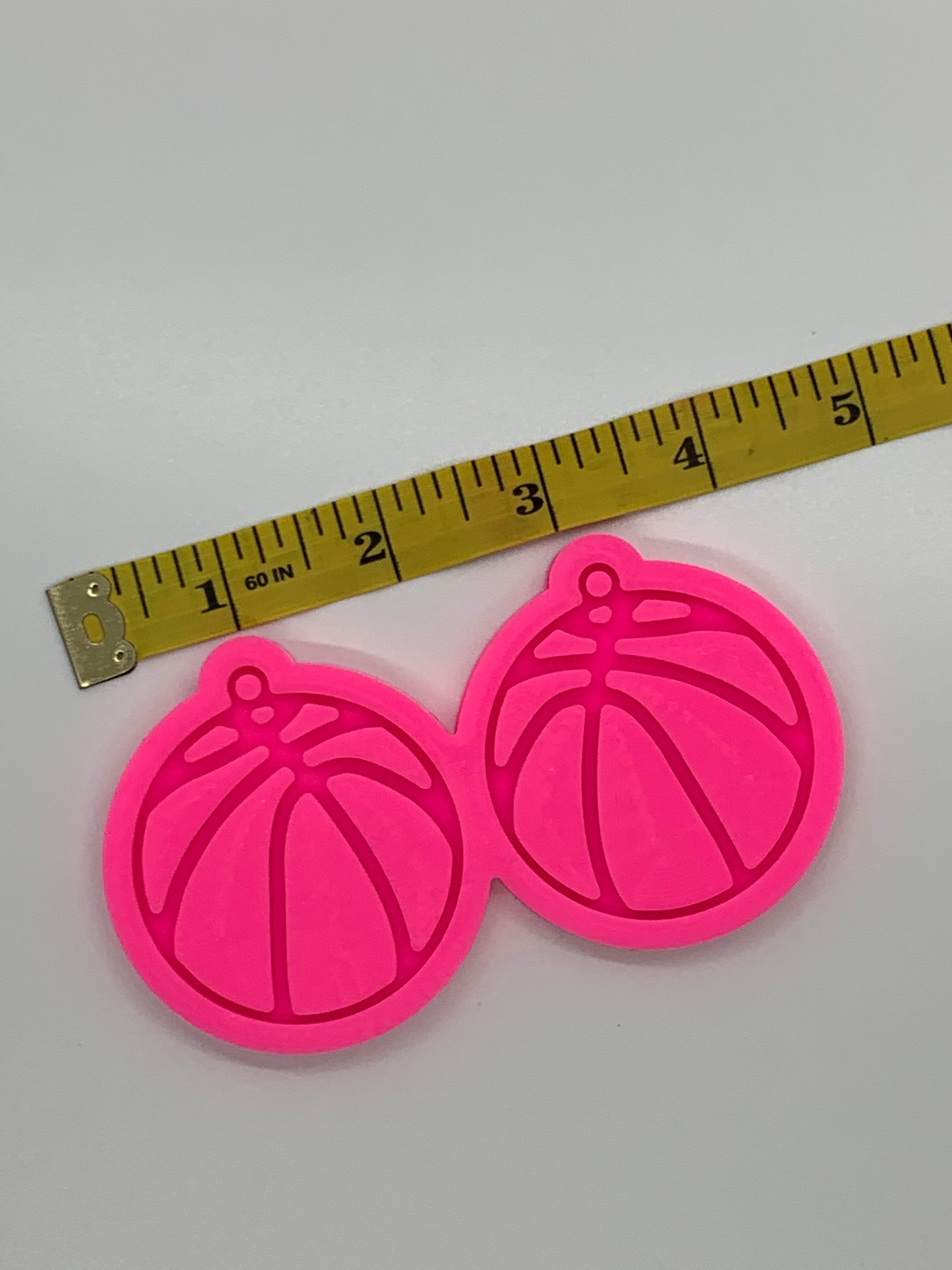 Basketball Earrings Shiny Silicone Mold