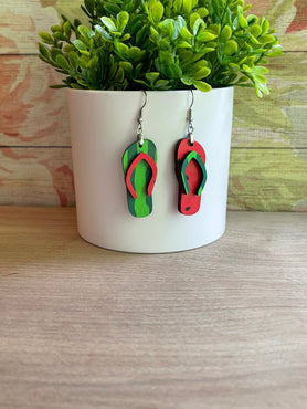 Watermelon Flip Flops Earrings