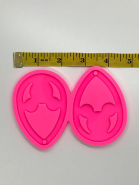 Mickey Teardrop Earrings Shiny Silicone Mold