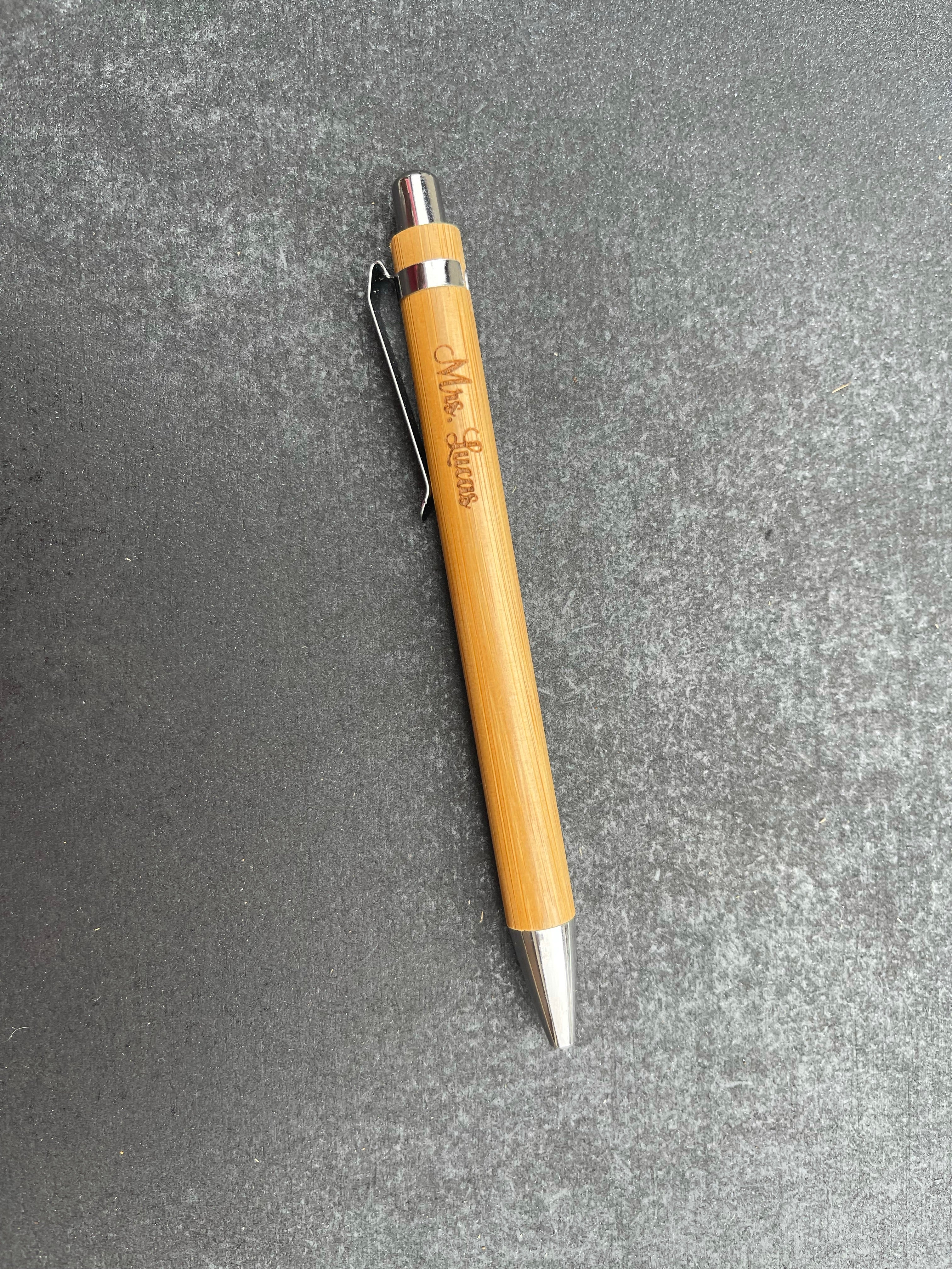 Laser Engraved Bamboo Pen