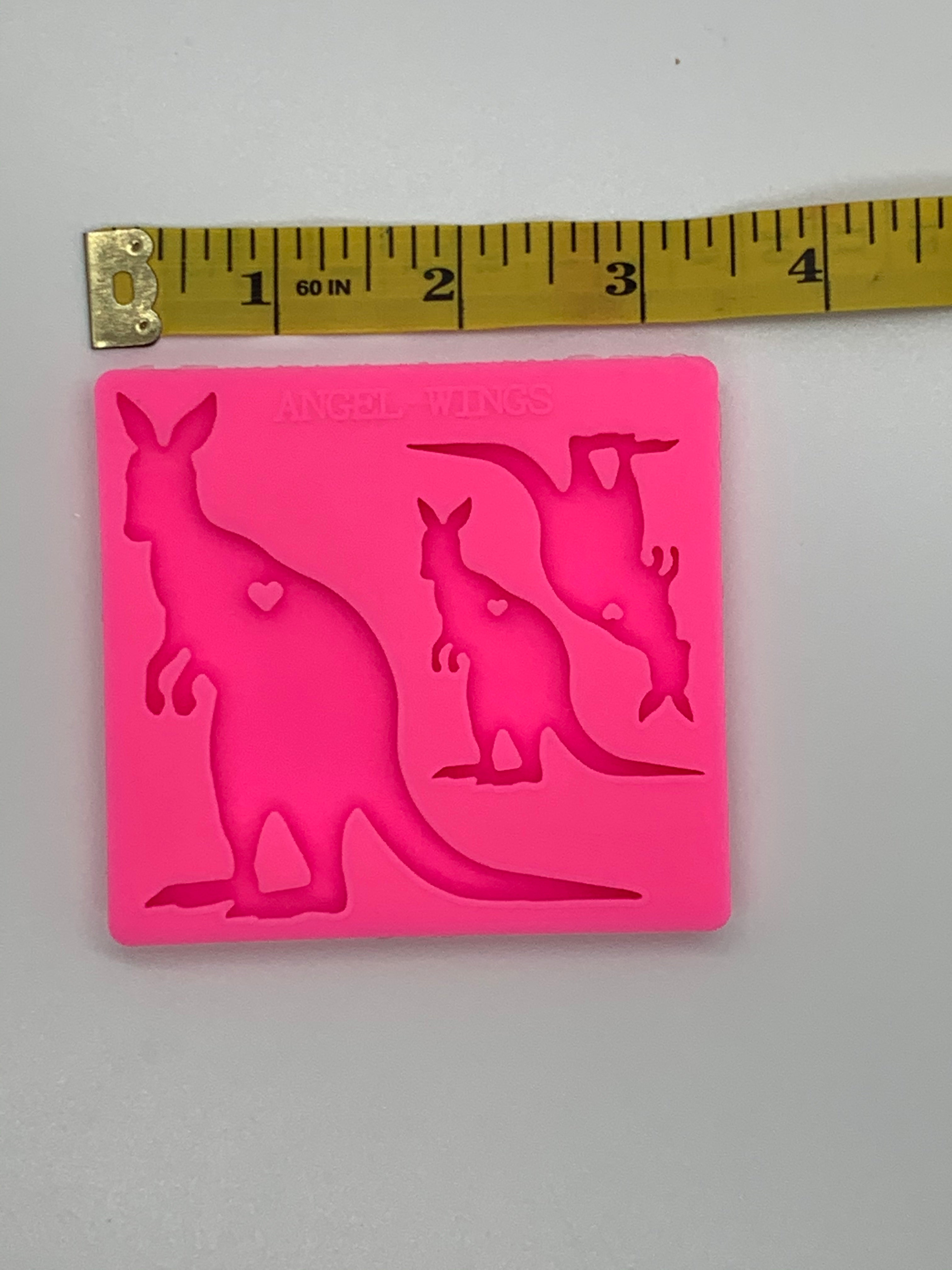 Kangaroo Family Shiny Silicone Mold for Epoxy Resin Crafts