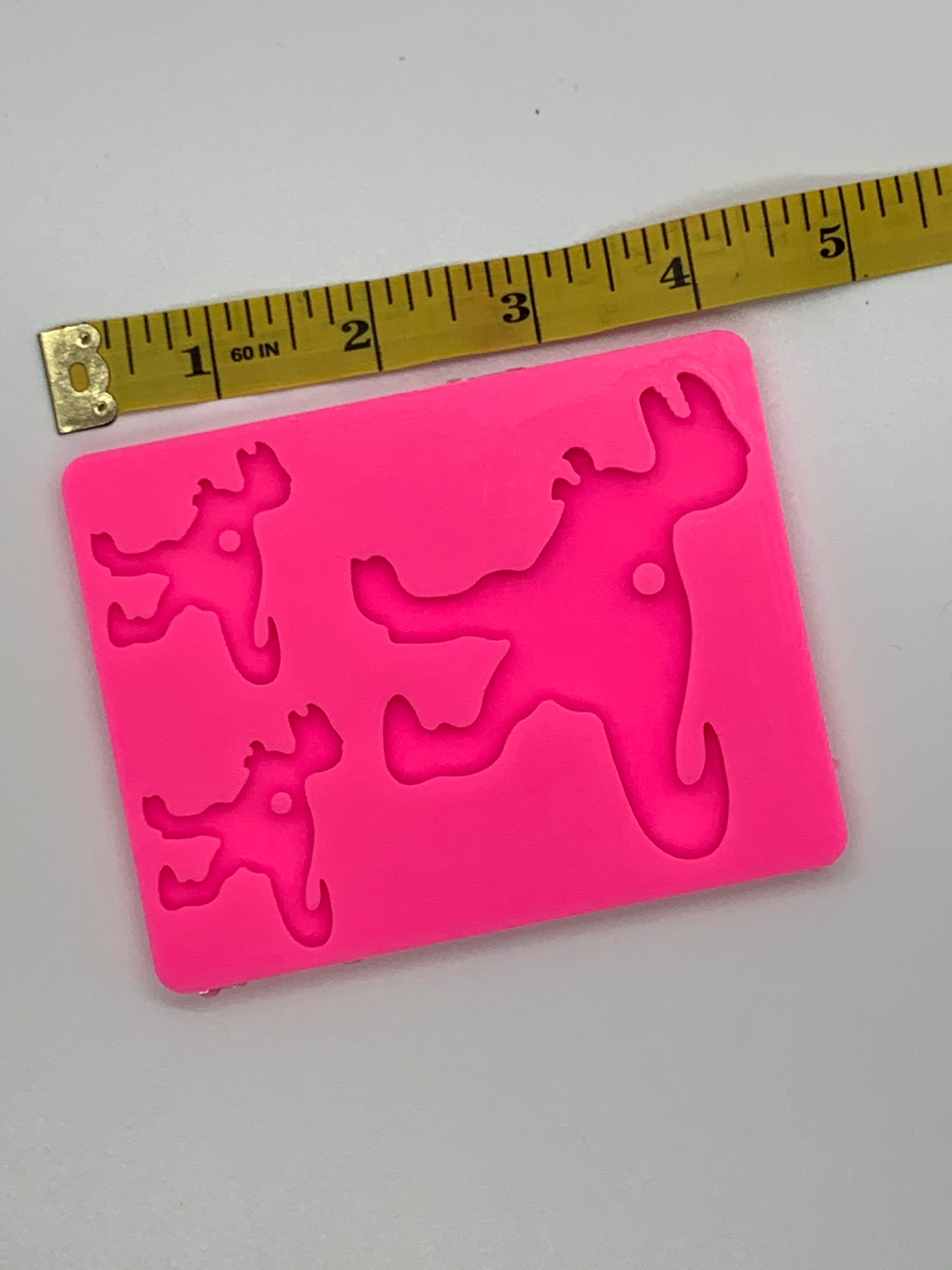 T Rex Family Shiny Silicone Mold for Epoxy Resin Crafts