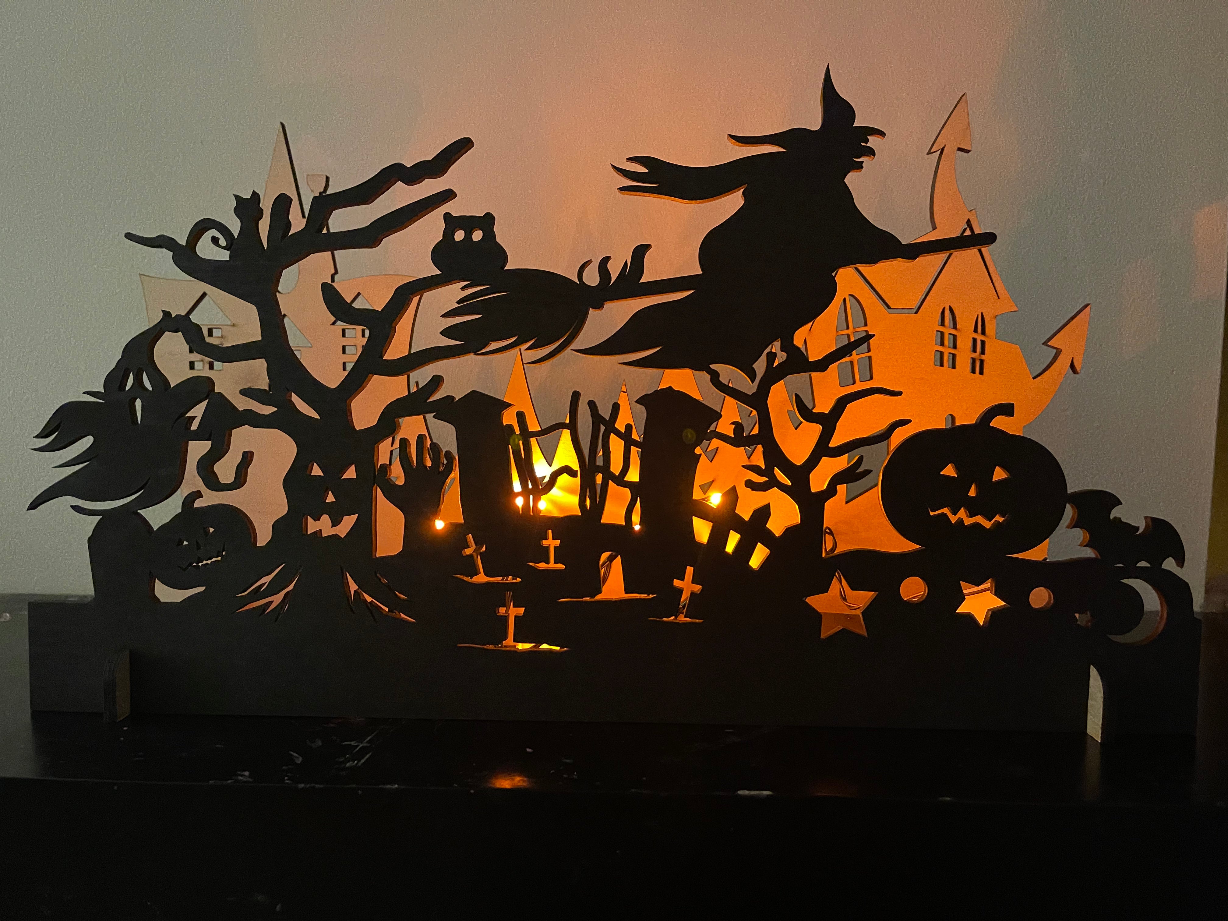 Halloween Scene Sign