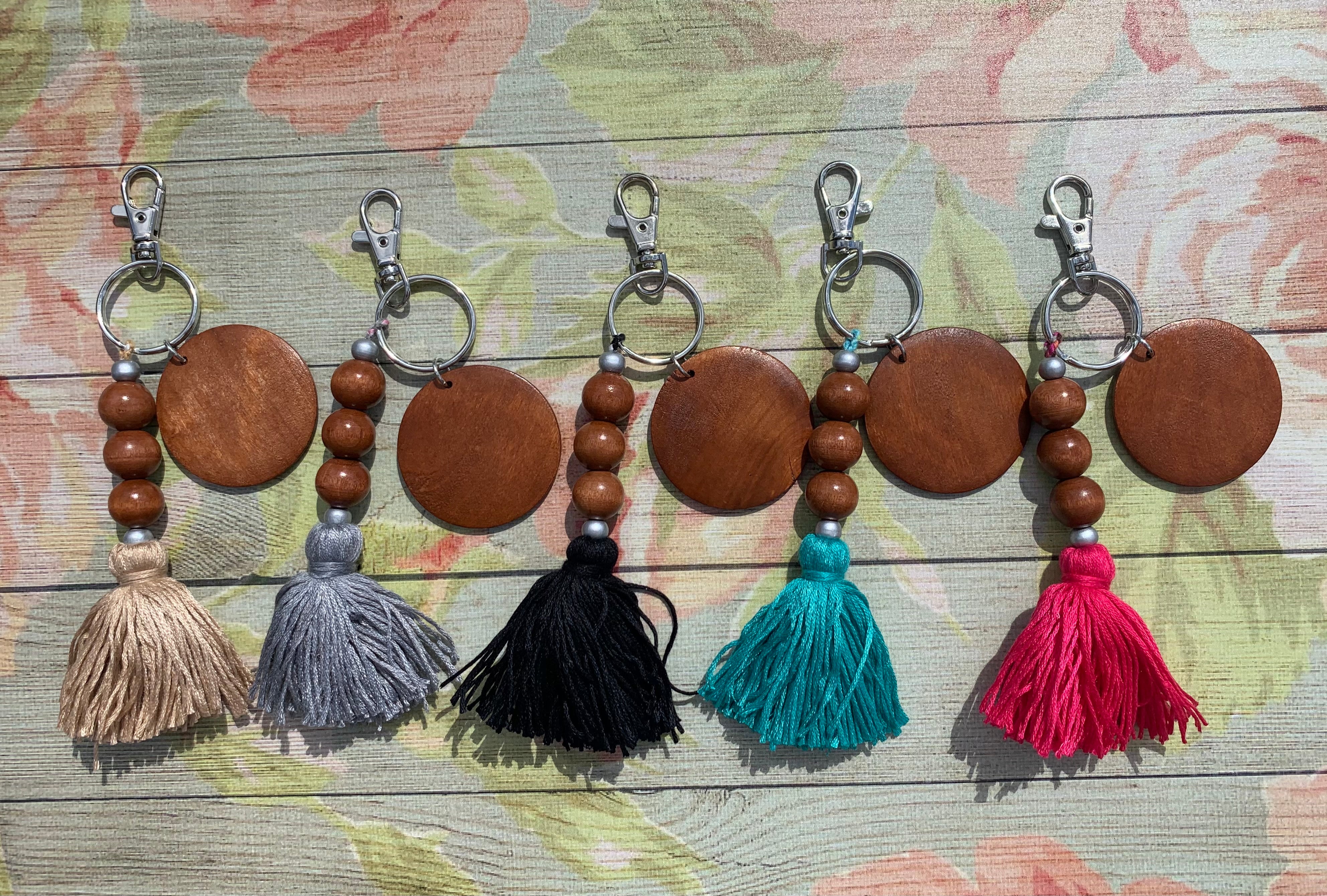 Be Kind Be Brave Be True Be You Beaded Tassel Keychain