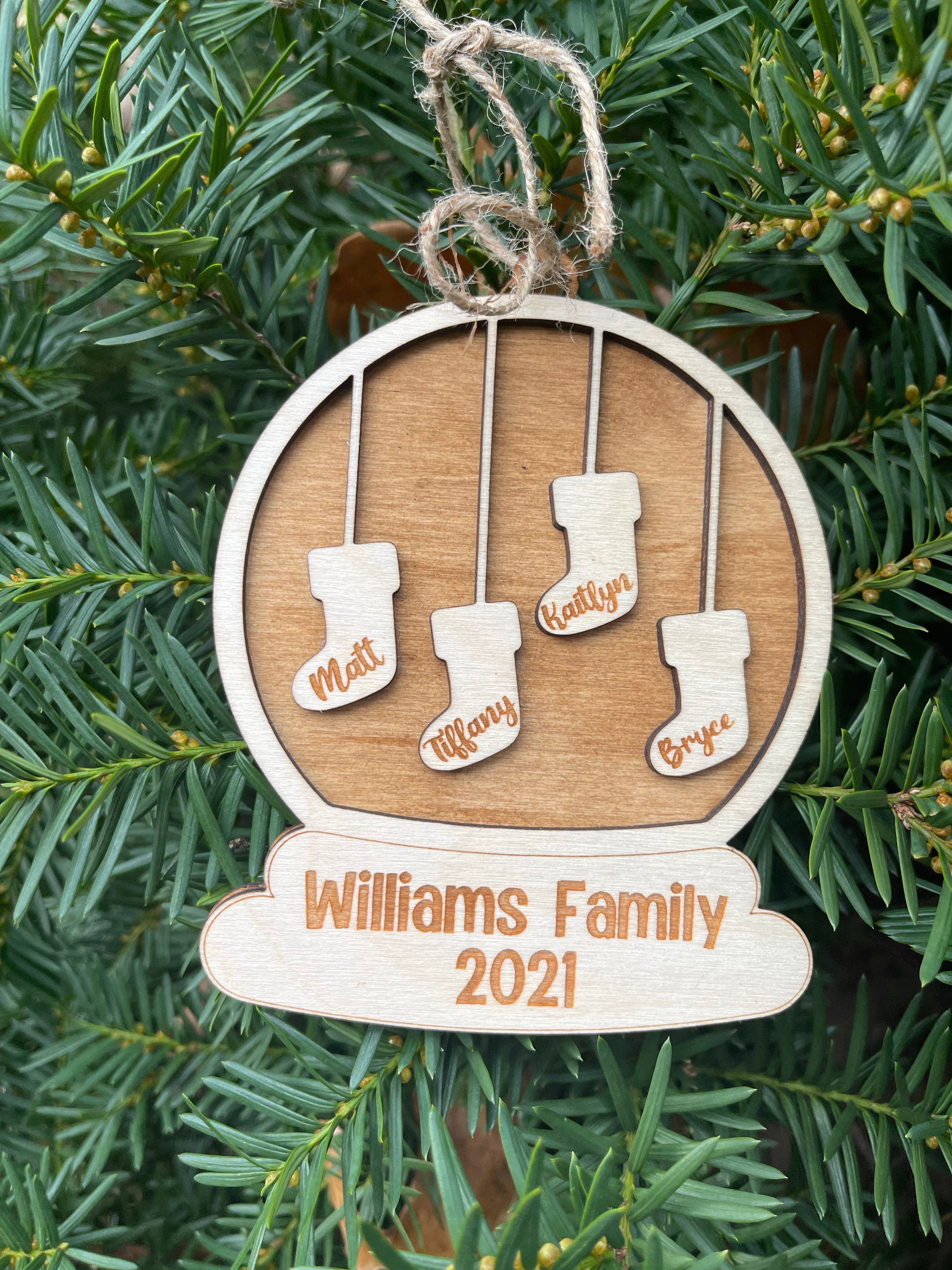 Christmas: Personalized Family Stocking Ornament