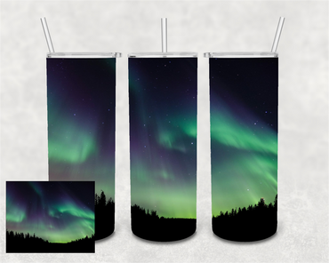 Northern Lights 20 oz Skinny Sublimation Tumbler