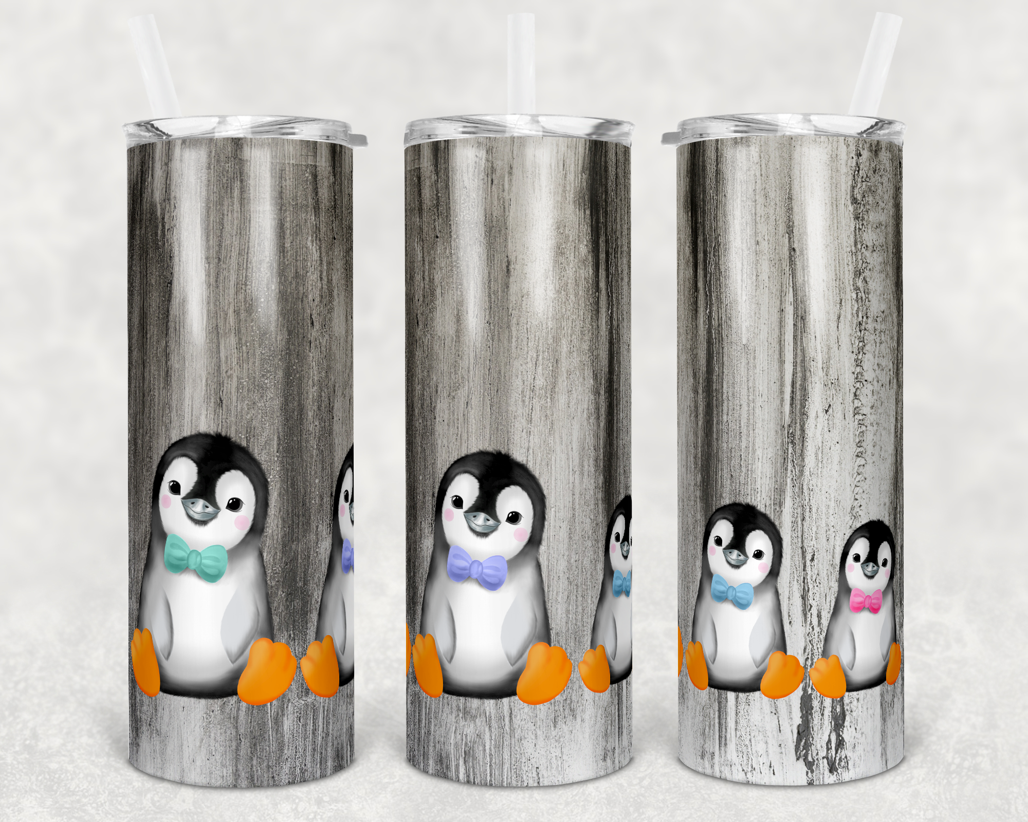 Penguin Family 20 oz Skinny Sublimation Tumbler