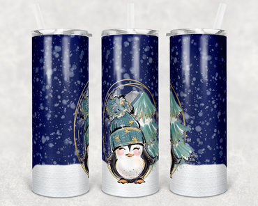 Snow Penguin 20 oz Skinny Sublimation Tumbler