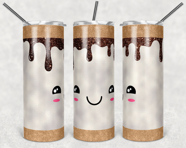 S'more Face 20 oz Skinny Sublimation Tumbler