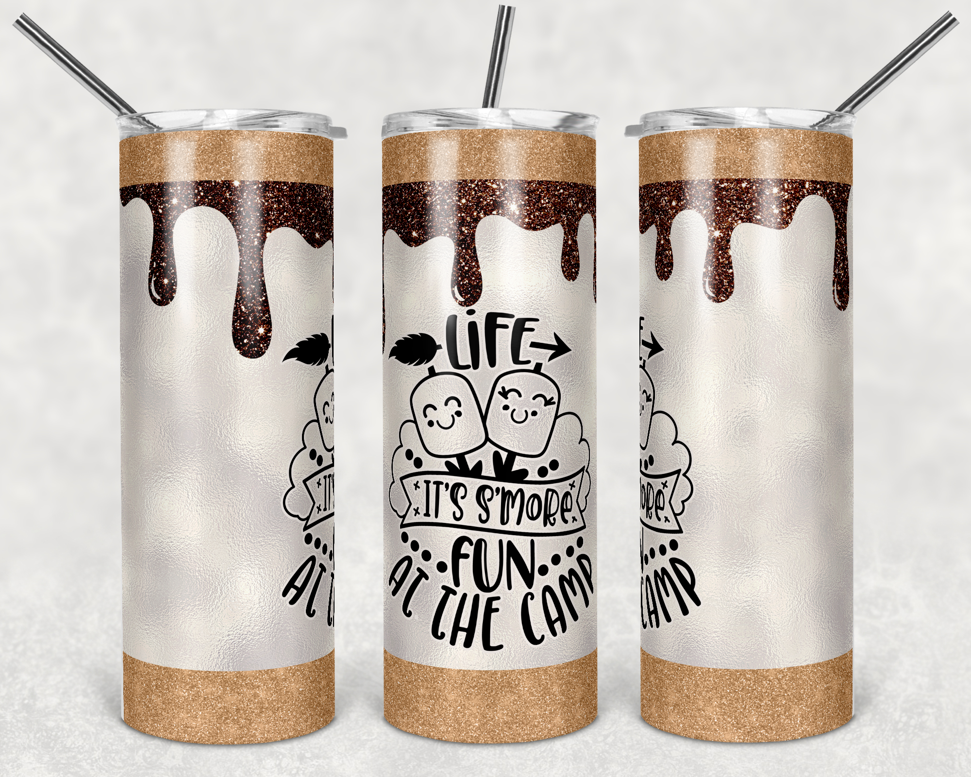 Life is S'more Fun at Camp 20 oz Skinny Sublimation Tumbler